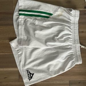 White soccer shorts- size: small